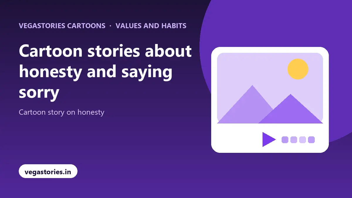 Cartoon stories about honesty and saying sorry with Vegastories Cartoons